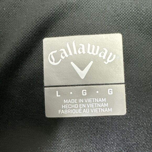 Callaway Sweatshirt Mens Large 1/4 Zip Black Pullover Sweatshirt Golf - Picture 8 of 9